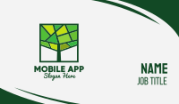 Mosaic Green Tree Business Card Image Preview