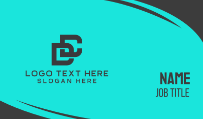 Modern DC Monogram Business Card Image Preview
