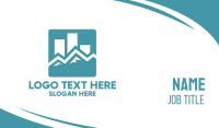 Blue Statistic App Business Card Image Preview