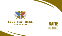 Medieval Jousting Emblem  Business Card Image Preview