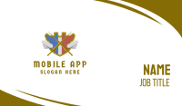 Medieval Jousting Emblem  Business Card Image Preview