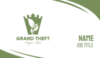 Green Crown Leaf Business Card Image Preview