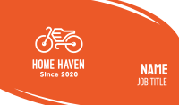 Modern Orange Bike Business Card Image Preview