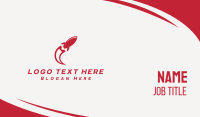 Red Rocket Ticket Business Card Image Preview