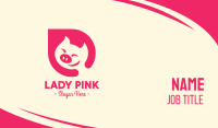 Pink Smiling Pig Business Card Image Preview