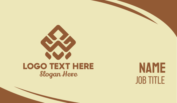 Brown Tribal Pattern Business Card Design Image Preview