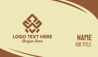 Brown Tribal Pattern Business Card Image Preview