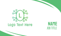 Green Tech Frog Business Card Design
