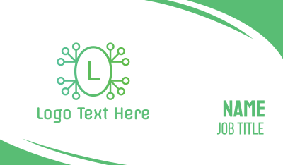 Green Tech Frog Business Card Image Preview