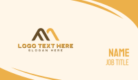 Mountain Letter M Business Card Design