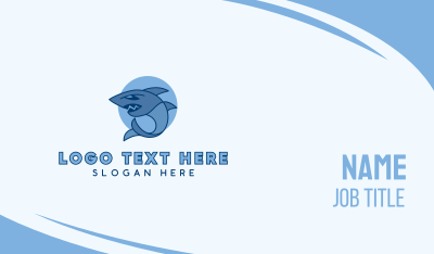 Blue Wild Shark Business Card Image Preview