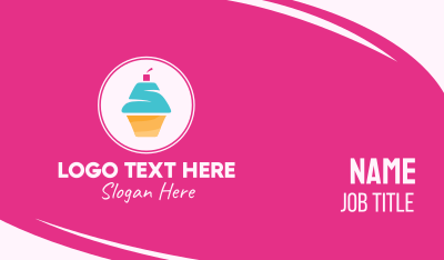 Cupcake Shop Letter S Business Card