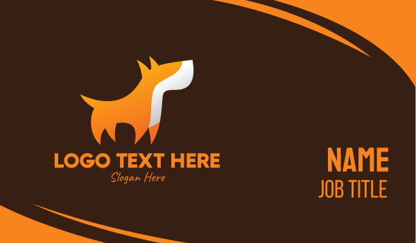 Orange Guard Dog Business Card Design Image Preview