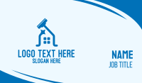 Blue Clean House  Business Card Image Preview