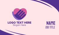 High Five Heart  Business Card Image Preview