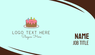 Birthday Cake Business Card Image Preview