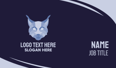 Geometric Fox Face  Business Card Image Preview