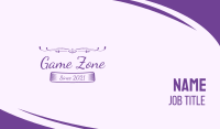 Purple Feminine Text Business Card Image Preview