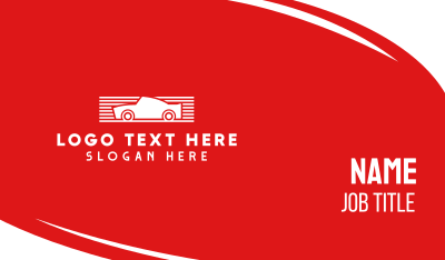 Red & White Automotive Car Business Card Image Preview