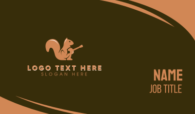 Squirrel Music Guitar Business Card Image Preview