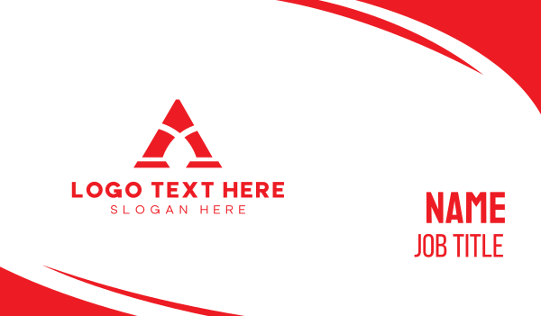 Red Letter A Business Card Design Image Preview