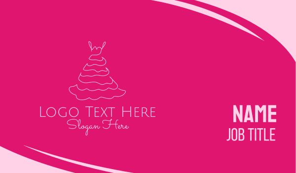 Pink Dress Business Card Design