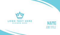 Blue Diamond Crown Business Card Preview