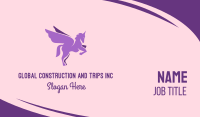 Purple Flying Unicorn Business Card Image Preview