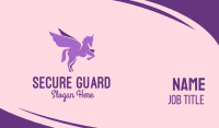 Purple Flying Unicorn Business Card Image Preview