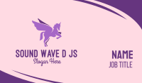 Purple Flying Unicorn Business Card Image Preview