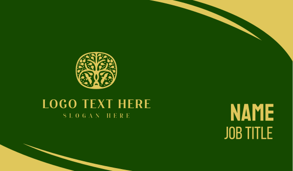 Gold Tree Spa  Business Card Design Image Preview
