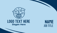 Sailing Ocean Boat Yacht Business Card Design