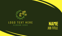 Ornamental Sunflower Lettermark Business Card Preview