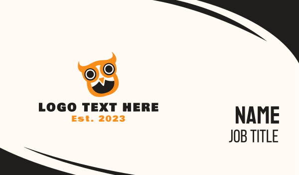 Owl Learning School Business Card Design Image Preview