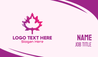 Canadian Gaming  Pixel Leaf Business Card Design