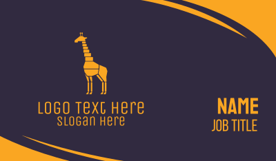 Colorful Giraffe Business Card Image Preview