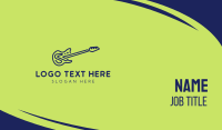 Blue Electric Guitar Business Card Preview