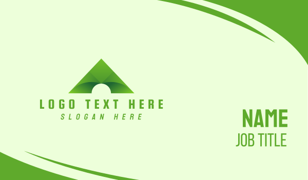 Green Mountain Letter A Business Card Design Image Preview