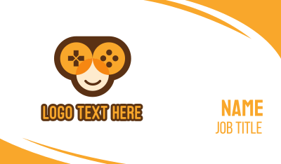 Monkey Game Controller Business Card Image Preview