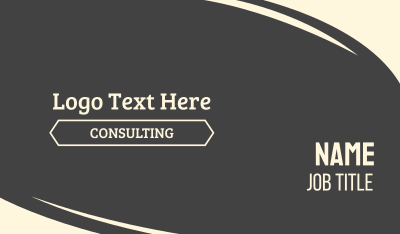 Consulting Text Font Wordmark Business Card