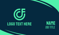 C & F Monogram Gaming Business Card Design Image Preview