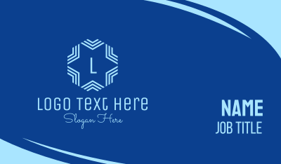 Blue Winter Star Lettermark Business Card Image Preview