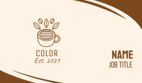 Coffee Cup Cafe Bean Business Card Image Preview