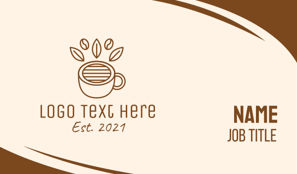 Coffee Cup Cafe Bean Business Card Design Image Preview