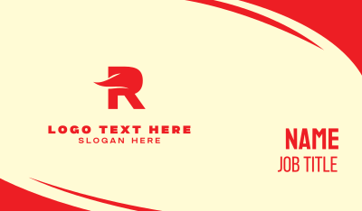 Red Letter H Flag Business Card Image Preview