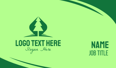 Outdoor Green Pine Tree Business Card