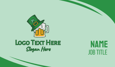 St. Patrick's Day Beer Business Card