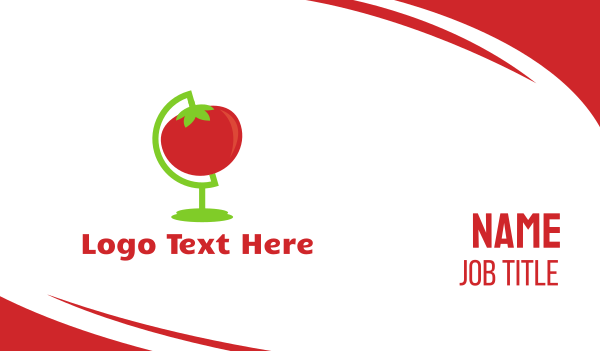 Red Tomato Globe Business Card Design Image Preview