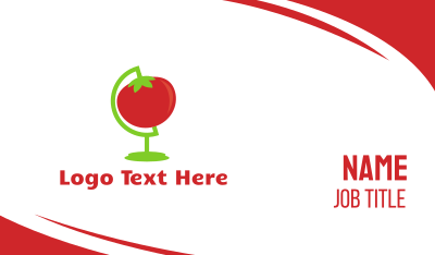 Red Tomato Globe Business Card Image Preview