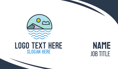 Coastal Sea Mountain Business Card Image Preview